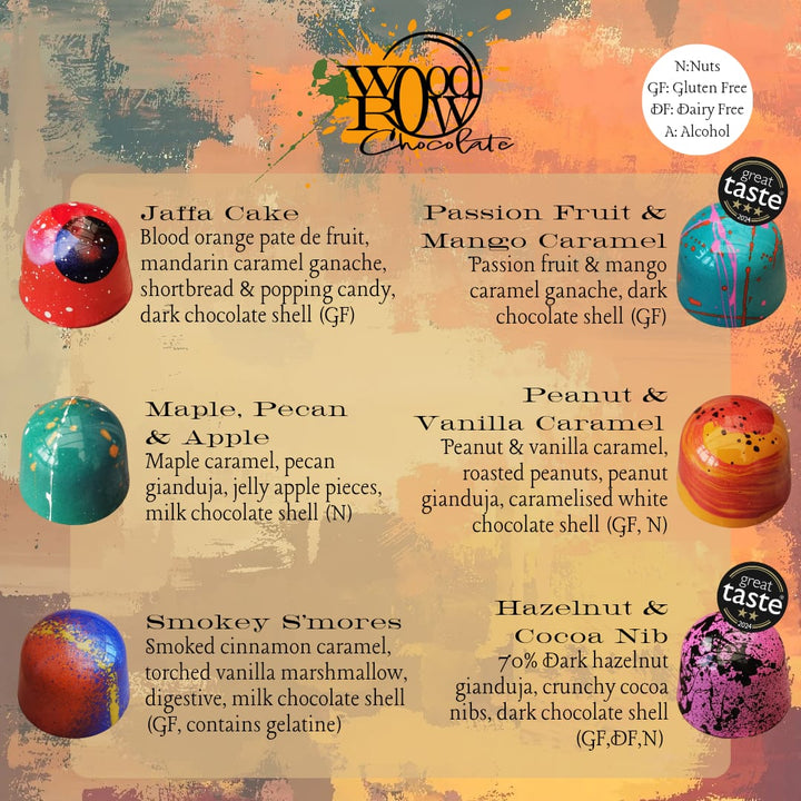 Wood Row Chocolate Box of 6