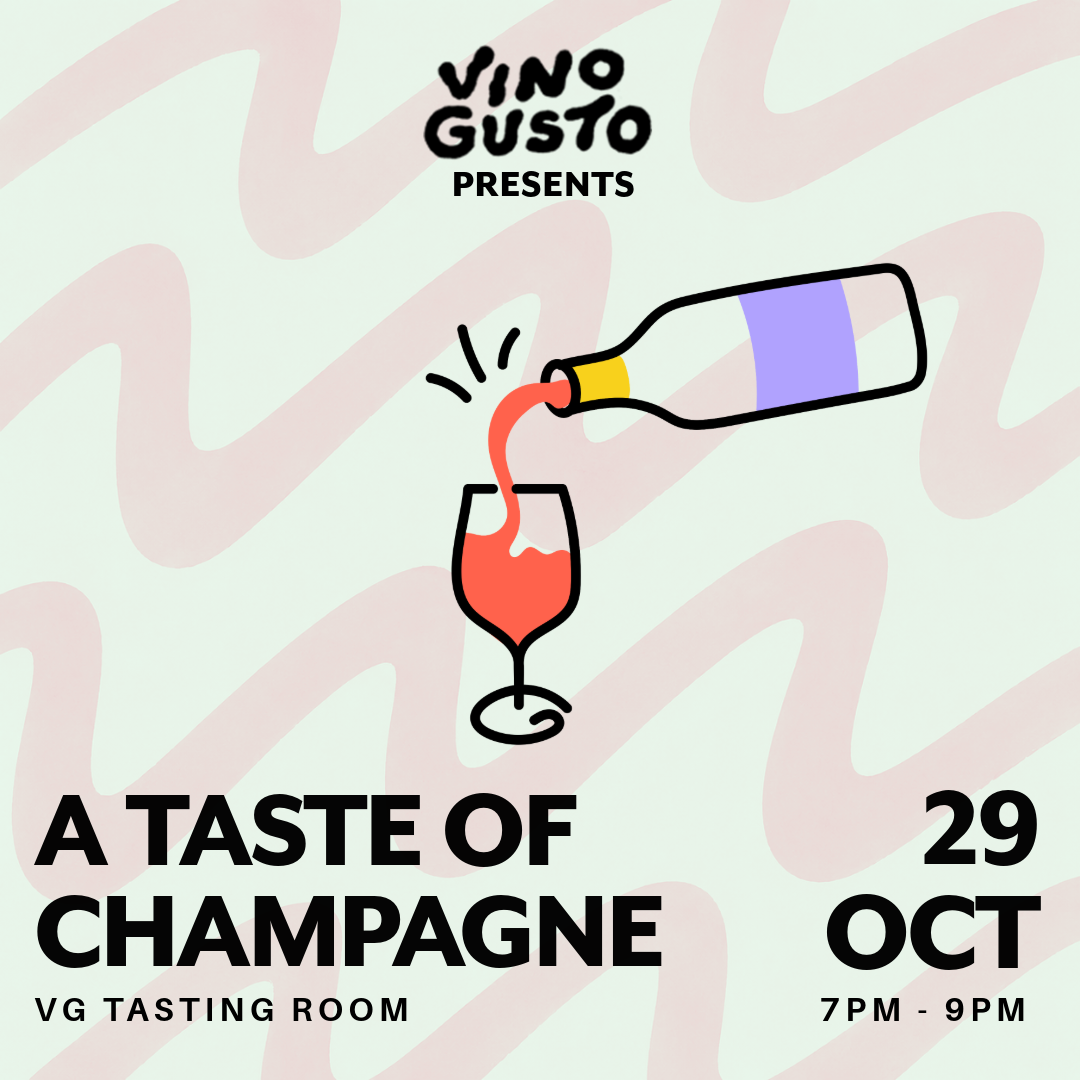 A Taste of Champagne // Thursday 29th October 2026 // VG Tasting Room // 7pm