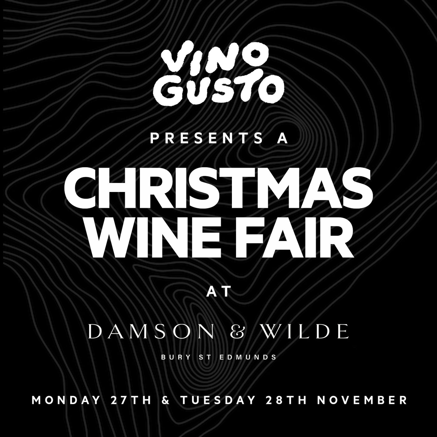 Vino Gusto Christmas Wine Fair // Monday 27th November // Session Two: 6-9:30pm