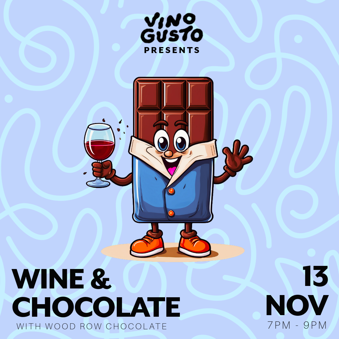Wood Row Chocolate &amp; Wine // Friday 13th November 2026 // Shop Floor // 7pm